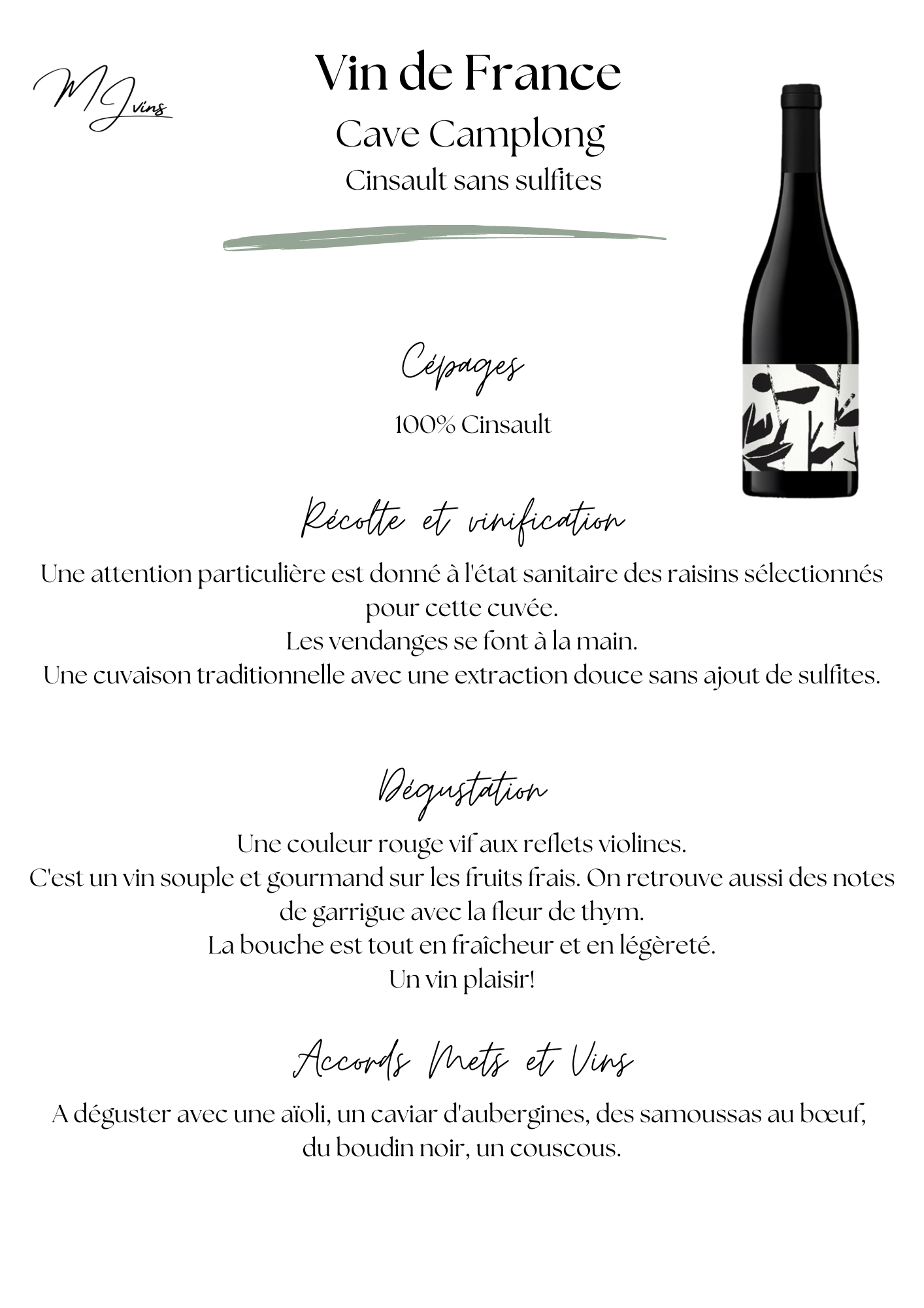 Cinsault sans sulfites