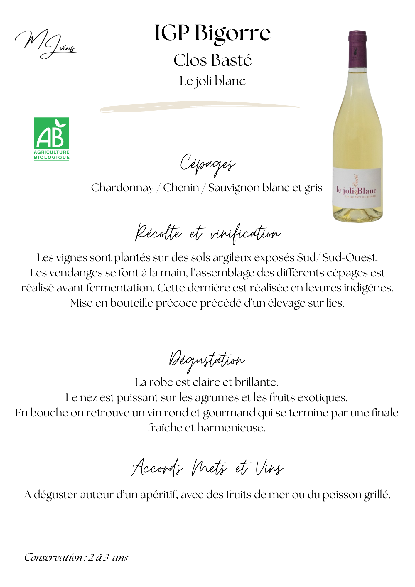Le joli blanc